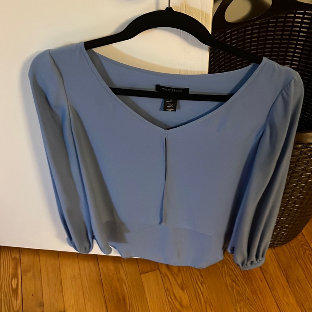White House Black Market Blue Blouse
